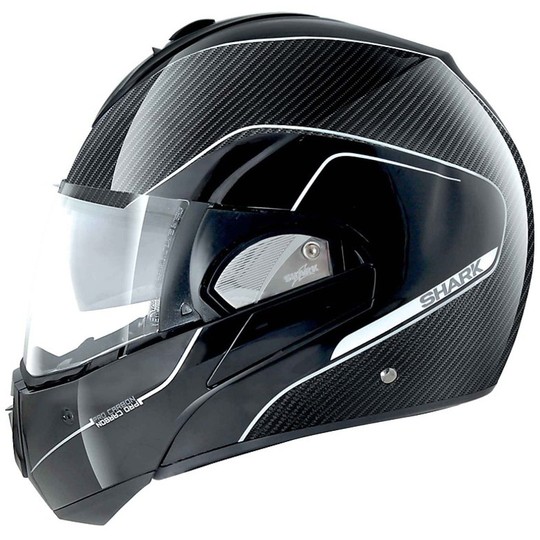 Motorcycle helmet Modular be opened Shark EVOLINE PRO CARBON Black Silver