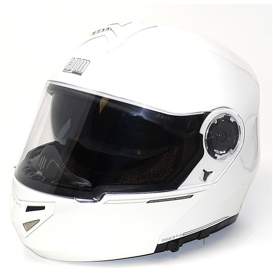 Motorcycle helmet Modular CGM 504A DUBAI Double Metallic White