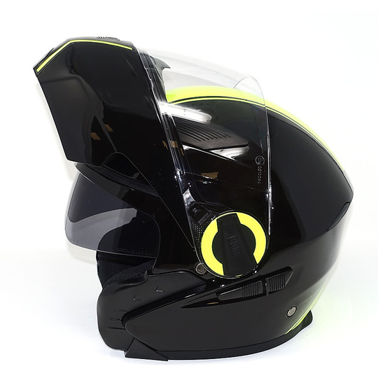 Motorcycle Helmet Modular CGM 505 New Multicolor Singapore Medan Black Fluorescent Yellow