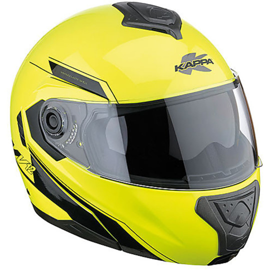 Motorcycle Helmet Modular KAPPA KV12 Colorado Neon Yellow
