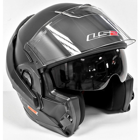 Motorcycle Helmet Modular Ls2 393.1 Convert Kipper Doppel Visor Matte Black