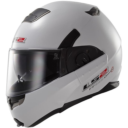 Motorcycle Helmet Modular Ls2 393.1 Convert Tipper Double Visor White