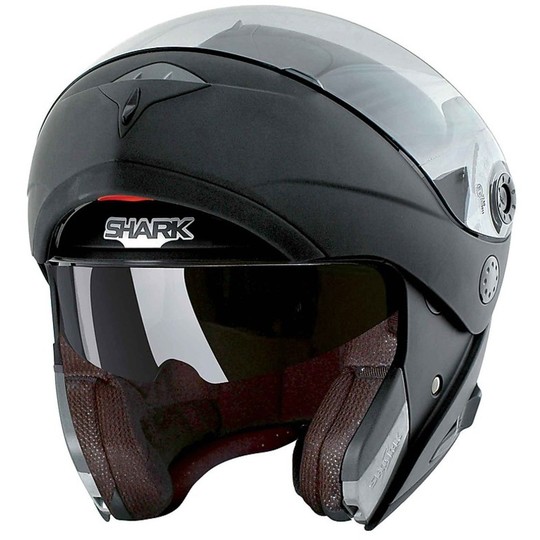 Motorcycle helmet Modular Openable Double Visor Shark OPENLINE Matt Black