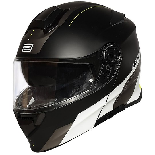 Motorcycle Helmet Modular Origin DELTA Basic DIVISION Black Yellow Fluo Matte