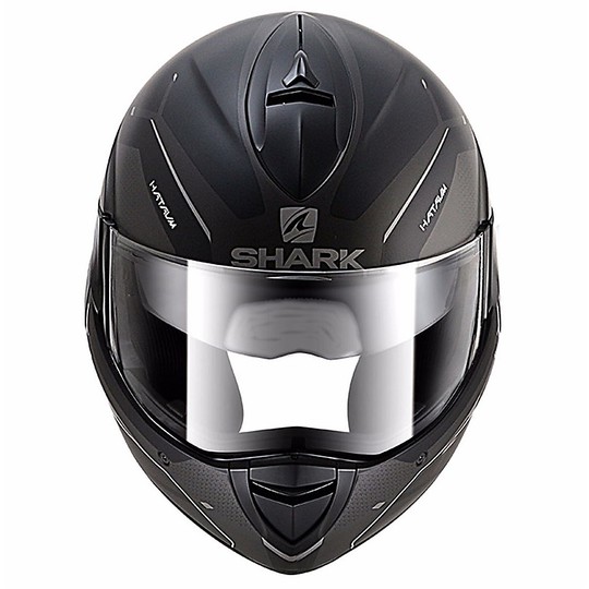 Motorcycle Helmet Modular Shark Dropdown Evoline 3 HATAUM Mat Black White