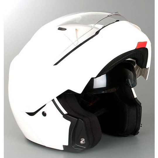 Motorcycle Helmet Modular Source Riviera Dual Visor Gloss White