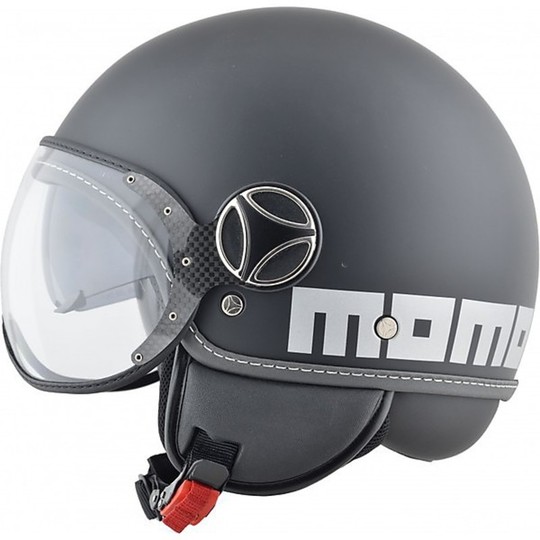 Motorcycle Helmet Momo Design Fighter Jet plus 2013 Double visor matte black white writing