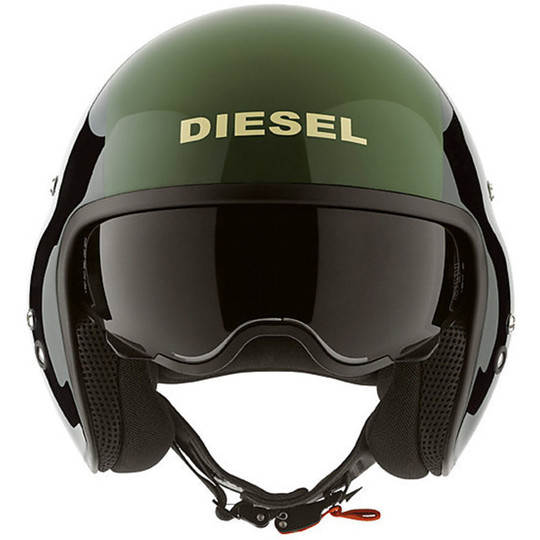Motorcycle Helmet Multi Jet Diesel Hallo-Jack Black-Green