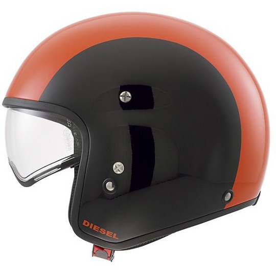 Motorcycle Helmet Multi Jet Diesel Hallo-Jack Black-Orange
