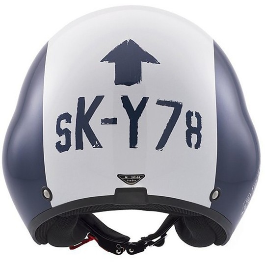 Motorcycle Helmet Multi Jet Diesel Hallo-Jack S ky-78 Mica Blue-White
