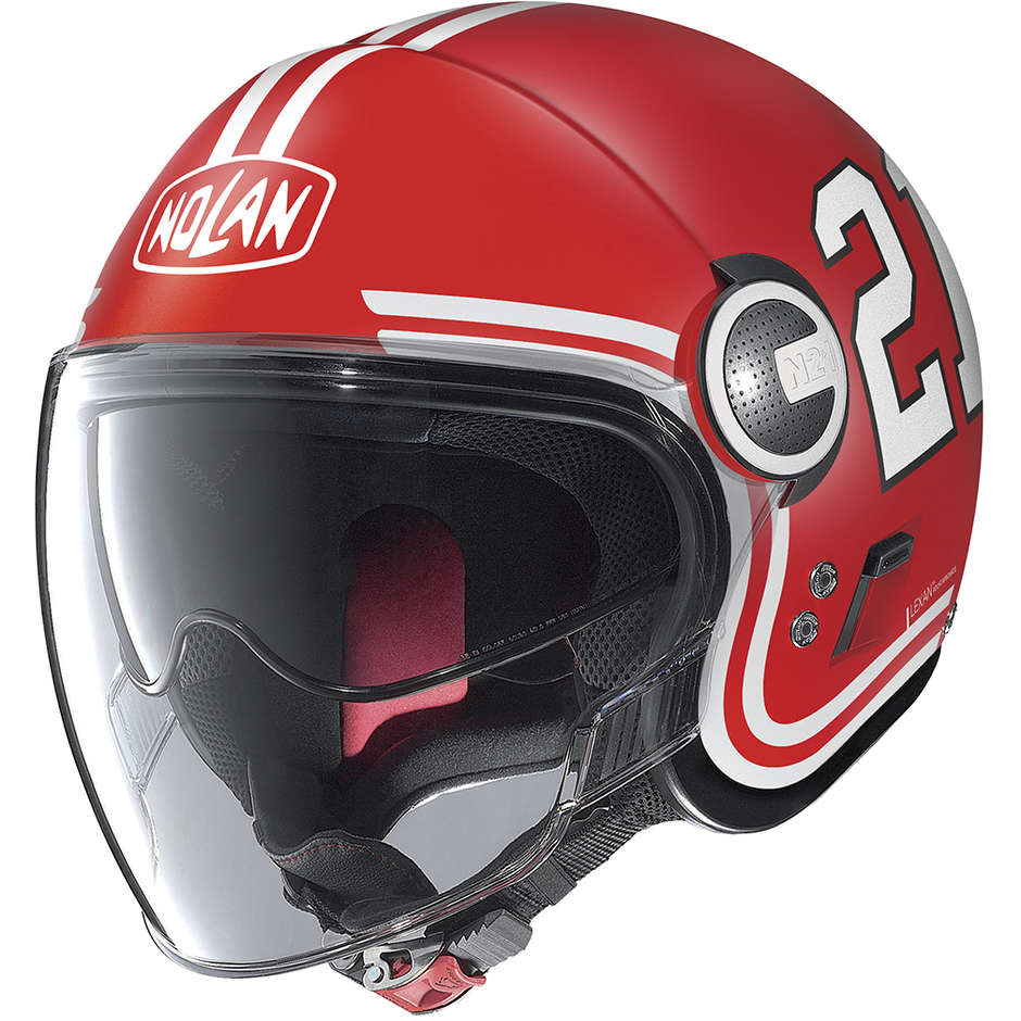 Motorcycle Helmet Nolan N21 Visor QUATERBACK 084 Matt Red Racing