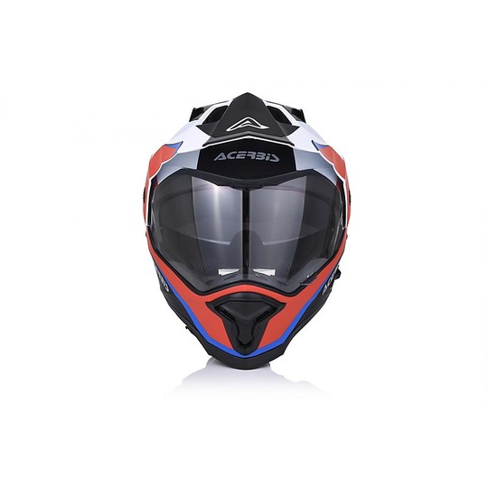Motorcycle Helmet Off Road Acerbis REACTIVE Fiber Red White