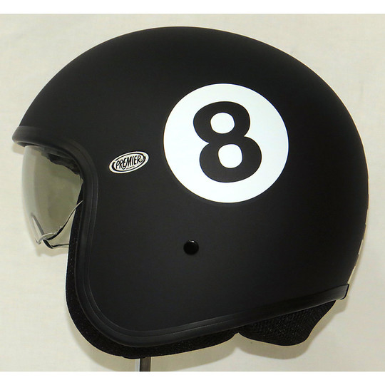 Motorcycle helmet premier jet vintage fiber with integrated visor Ck Eigth 9