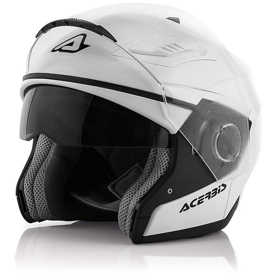 Motorcycle Helmet Separates Acerbis Stratos 2.0 Double approval Polished White
