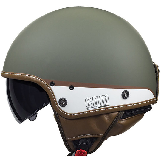 Motorcycle Helmet Vintage Jet CGM 105G GRANADA Matt Green