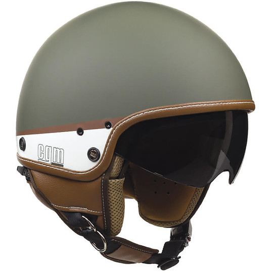 Motorcycle Helmet Vintage Jet CGM 105G GRANADA Matt Green