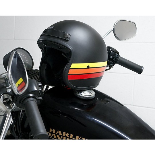 Motorcycle Helmet Vintage Jet Custom In Fiber Cgm 170 STRIKE Matt Black