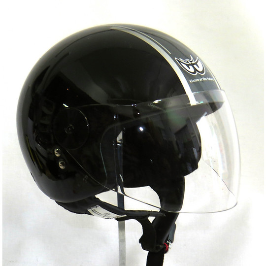 Motorcycle Helmet Visor Berik With Jet Black Grey logo