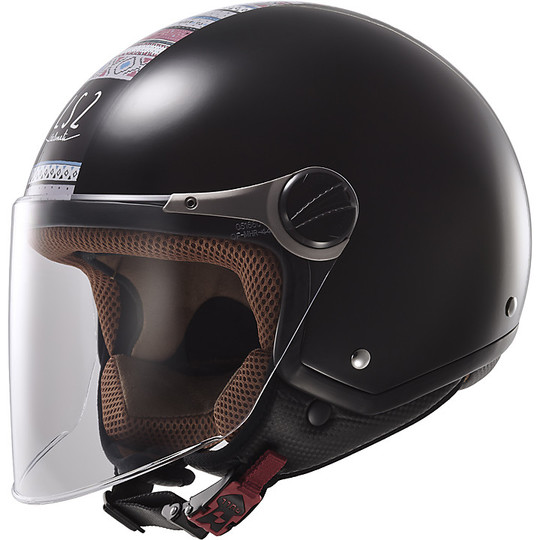 Motorcycle helmet visor Long jet LS2 OF560 Rocket II Chemeleon Black