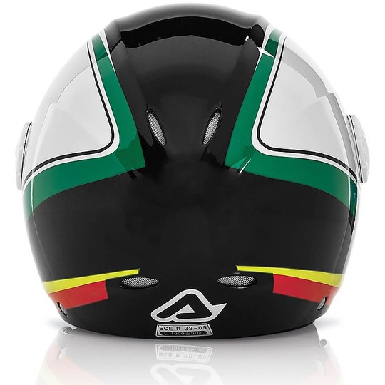 Motorcycle Helmet Visor With Jet Acerbis X-Jet Bike On White Black
