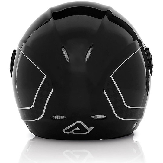 Motorcycle Helmet Visor With Jet Acerbis X-jet On Bike Black