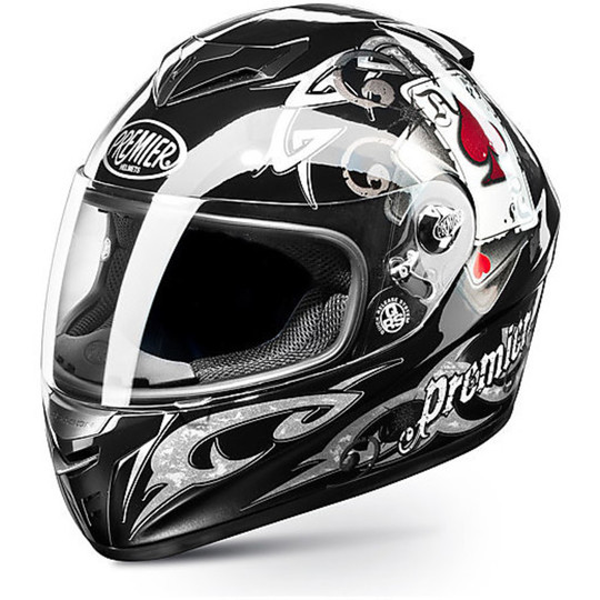 Motorcycle Helmet voller Premier Black Dragon Evo J8 Pitt Replica