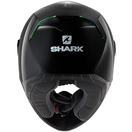 Motorcycle Helmet With Integral LED Shark Skwal BLANK Gloss Black