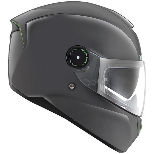 Motorcycle Helmet With Integral LED Shark Skwal BLANK Silver