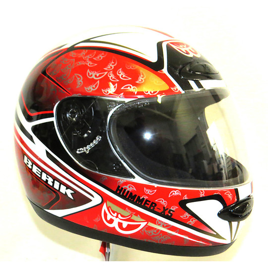 Motorcycle helmet with visor Integral berik 1HUM1 Red