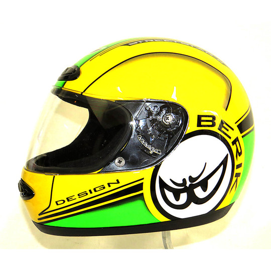 Motorcycle helmet with visor Integral berik 3ST2 Yellow