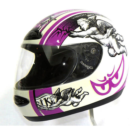 Motorcycle helmet with visor Integral berik Cen6 Century Fuchsia