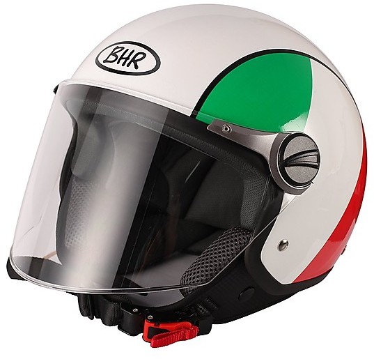 Motorcycle helmet with visor Jer Long BHR 710 Coloring Italian Flag For