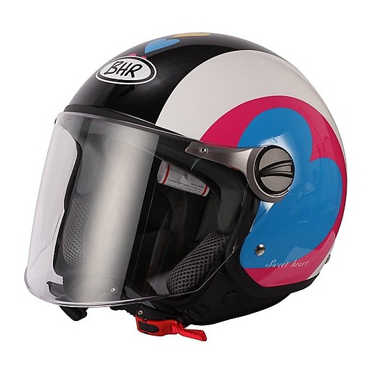 Motorcycle helmet with visor Jer Long BHR 710 Coloring Super Love