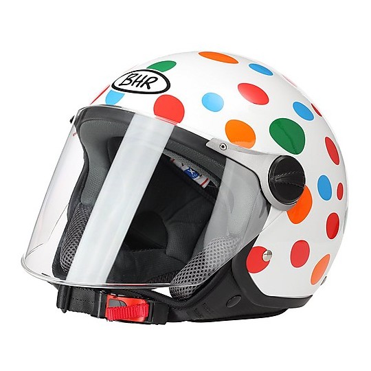 Motorcycle helmet with visor Jer Long BHR 710 dots coloring