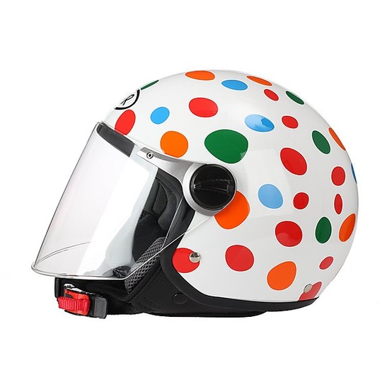 Motorcycle helmet with visor Jer Long BHR 710 dots coloring