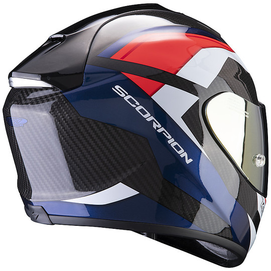 Motorcycle Integral Helmet Scorpion Carbon EXO 1400 Carbon Air LEGIONE Red Blue