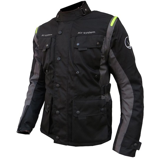 Motorcycle Jacket 3 layers ProFuture Super Travel KIRAN Black detachable sleeves