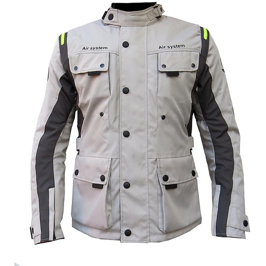 Motorcycle Jacket 3 layers ProFuture Super Travel KIRAN Black Grey detachable sleeves