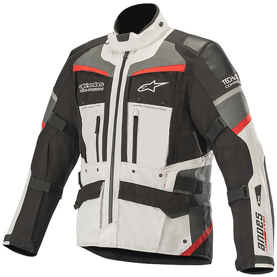 Motorcycle Jacket 4 Seasons Alpinestars Fabric ANDES PRO Drystar Tech Air Compatible Gray Black Red