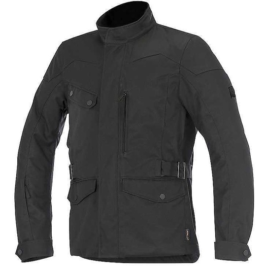 Motorcycle Jacket Alpinestars Fabric Duval Drystar Black