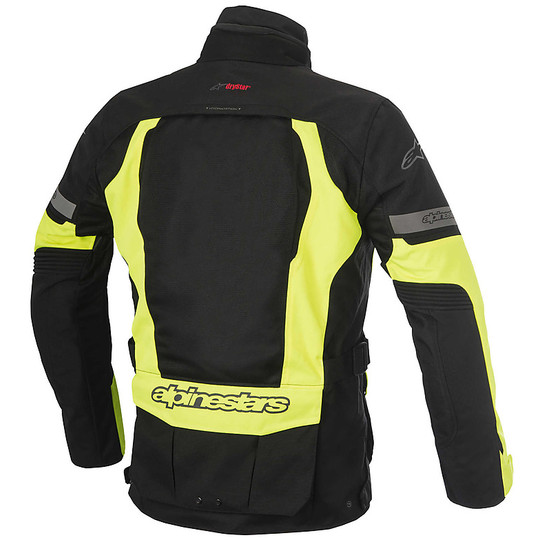 Motorcycle Jacket Alpinestars Fabric Santafe Air Drystar Black Fluorescent Yellow