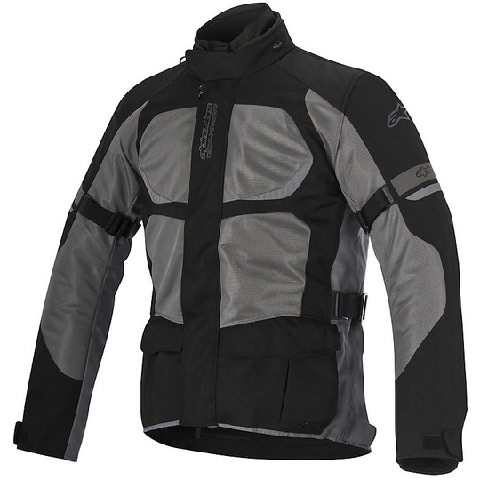 Motorcycle Jacket Alpinestars Fabric Santafe Air Drystar Black Grey
