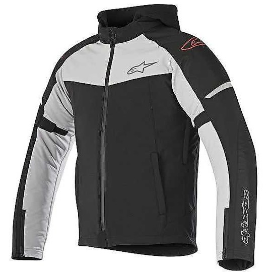 Motorcycle Jacket Alpinestars Fabric Stratos techshell Drystar Black Light Gray