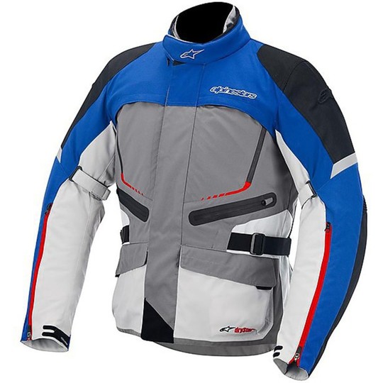 Motorcycle Jacket Alpinestars VALPARAISO DRYSTAR JACKET Grey-Blue-Red