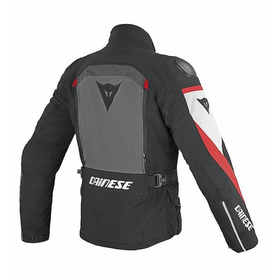 Motorcycle Jacket Dainese GoreTex Carve Master Black Castle Rock Red