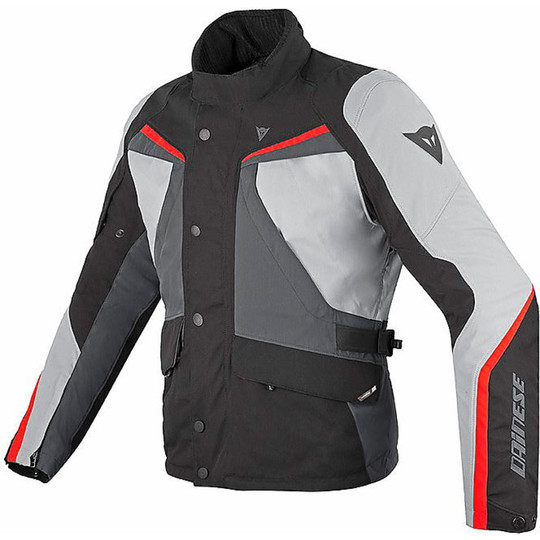 Motorcycle Jacket Dainese Winter Ice Ages Gore Tex Black High-Rise Red