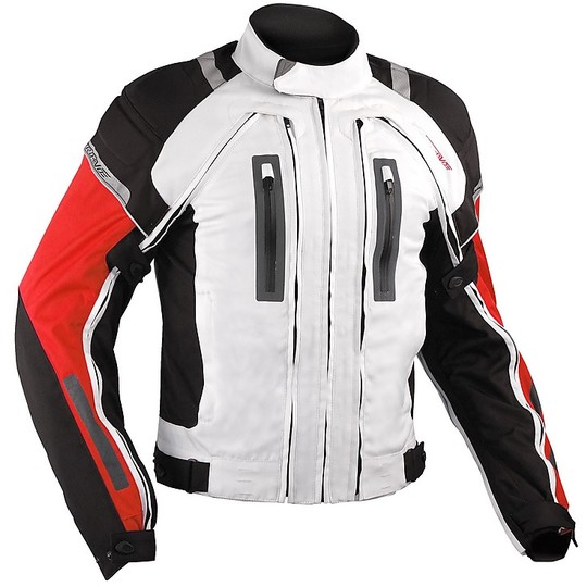 Motorcycle Jacket Fabric A-Pro Evo 4 Seasons Aerotech White / Red