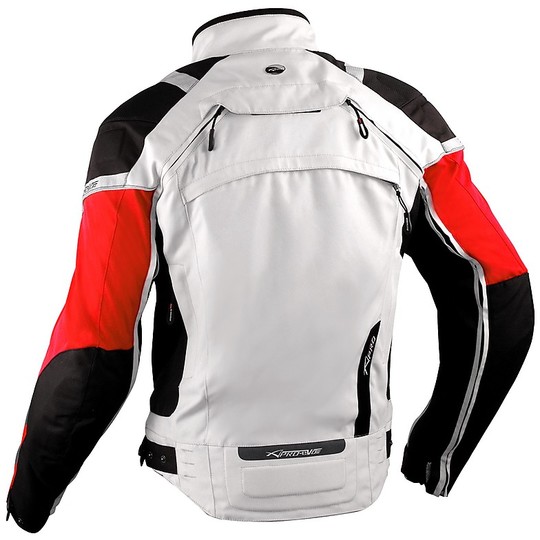 Motorcycle Jacket Fabric A-Pro Evo 4 Seasons Aerotech White / Red