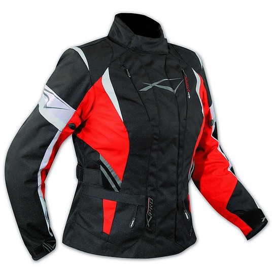 Motorcycle Jacket Fabric A-Pro Evo Touring Traveller Lady Red
