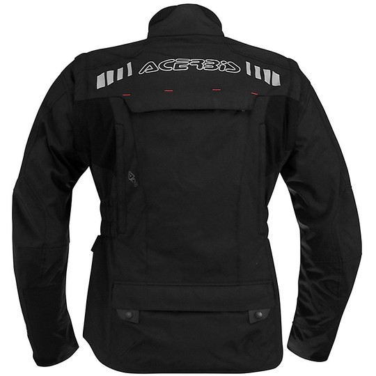 Motorcycle Jacket Fabric Acerbis Adventure Touring Detachable sleeves Black